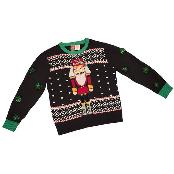 Spencer's‎ XL Adult Christmas Ugly Sweater "NUT BUSTER" - Picture 1 of 6